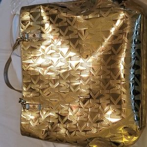 Michael Kors Pale Gold Metalliac Chain Tote